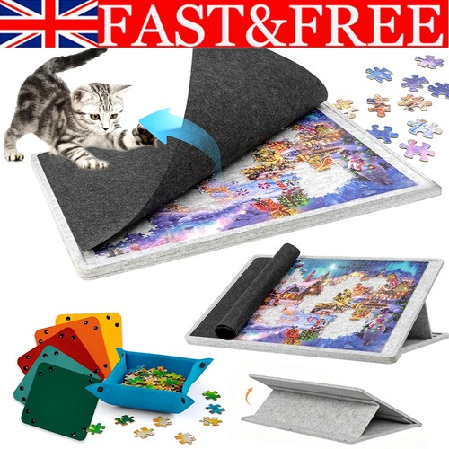 Tilting jigsaw puzzle board - board, w/