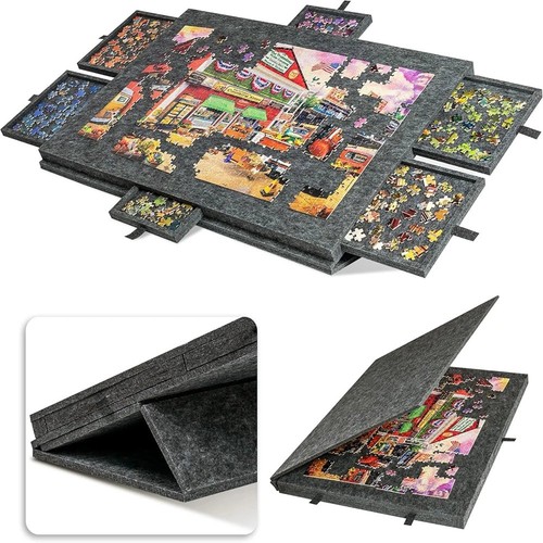 Puzzle table with drawers - table,