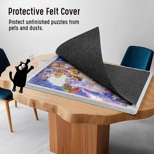 Foldable puzzle board - board,