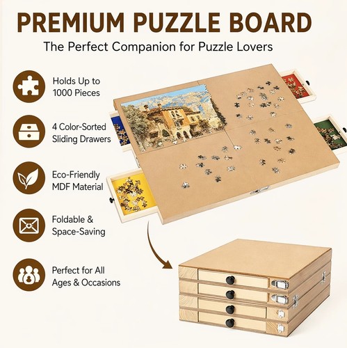 1000pcs wooden jigsaw - 1000pcs,